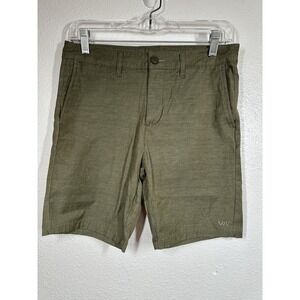 RVCA Shorts Mens 28 Green Casual Chino Walk Short Lightweight VA Logo Summer